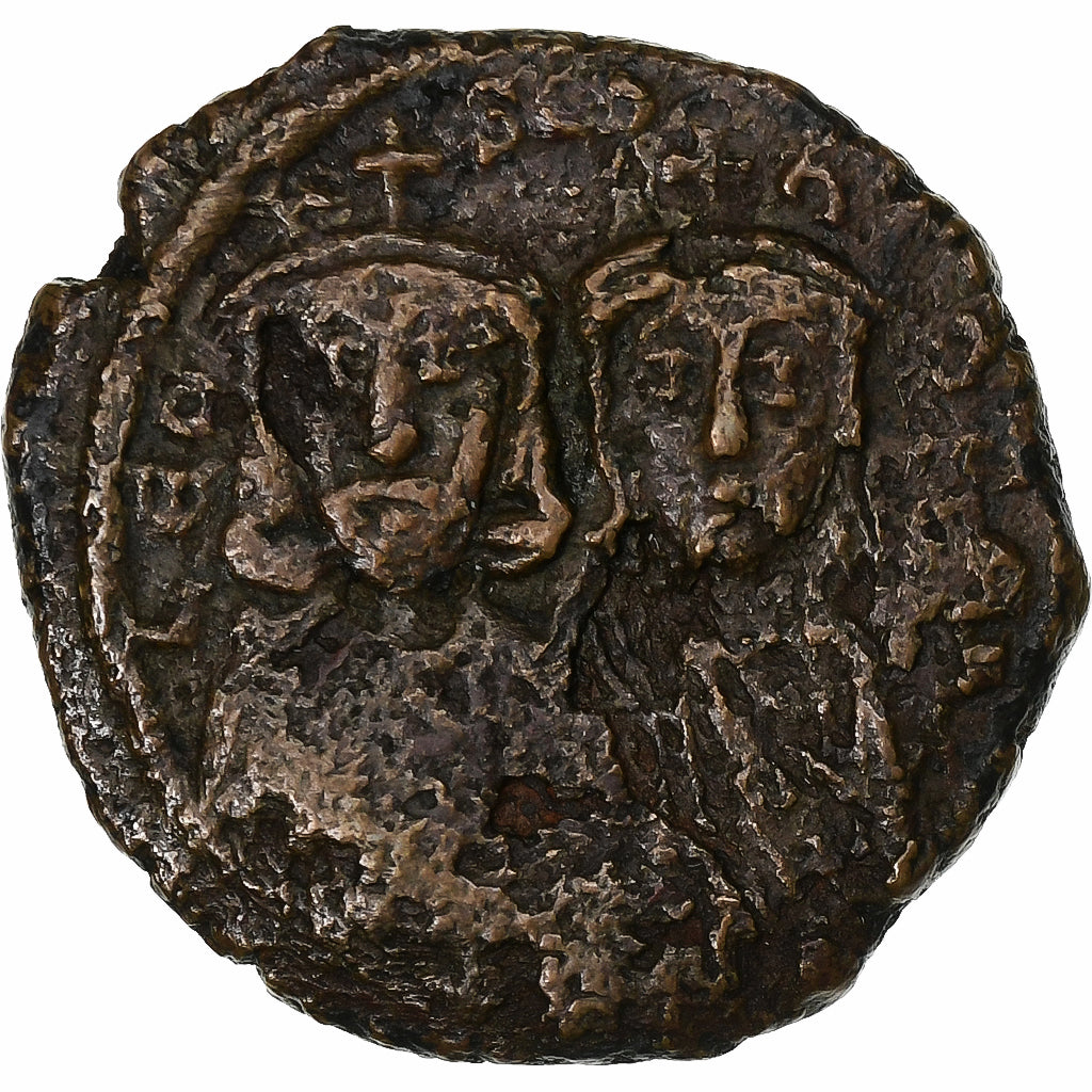 Leo V with Constantine, Follis, 813-820, Constantinople, Copper, EF(40-45)