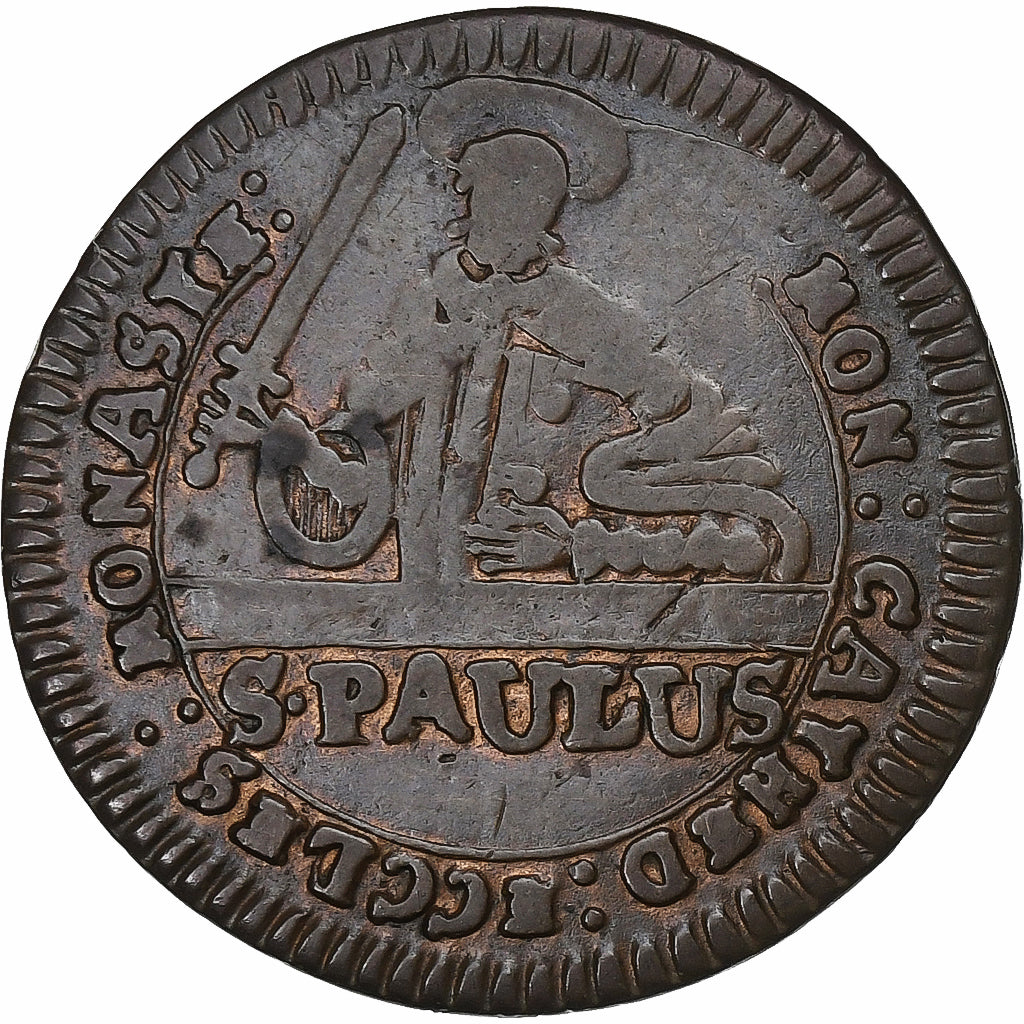 Cathedral chapter of Münster, 3 Pfennig, 1760, Munster, Kupfer, S+, KM:430