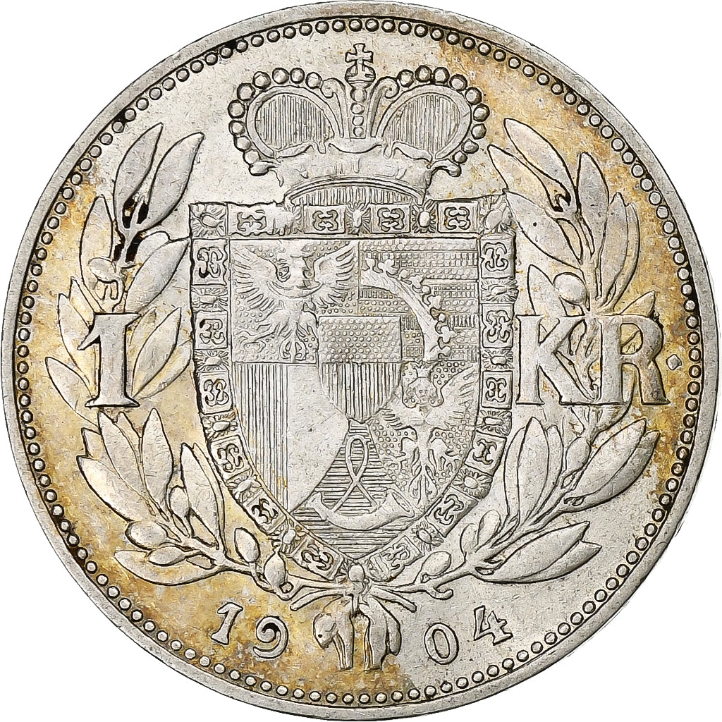 Liechtenstein, Prince John II, Krone, 1904, Silver, AU(55-58), KM:2
