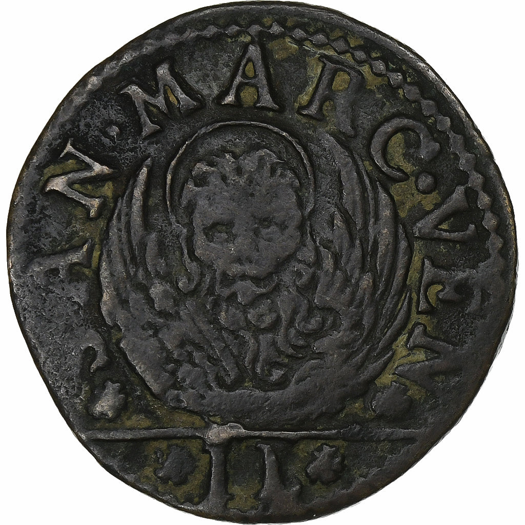 República de Venecia, 2 Soldi, Armata Et Morea, 1684-1699, Venice, Cobre, BC+
