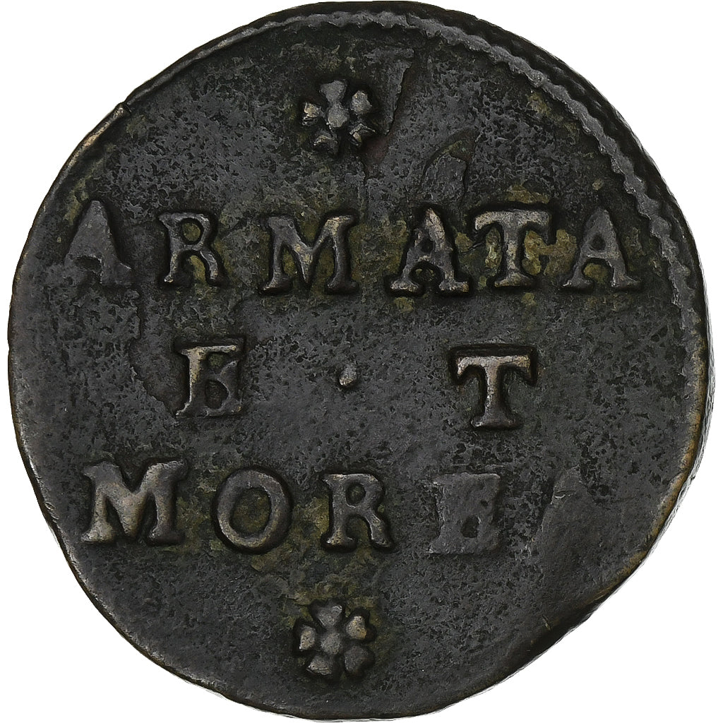 República de Venecia, 2 Soldi, Armata Et Morea, 1684-1699, Venice, Cobre, BC+