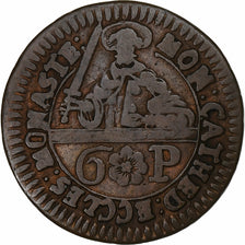 Cathedral chapter of Münster, 6 Pfennig, 1762, Munster, Copper, VF(30-35)