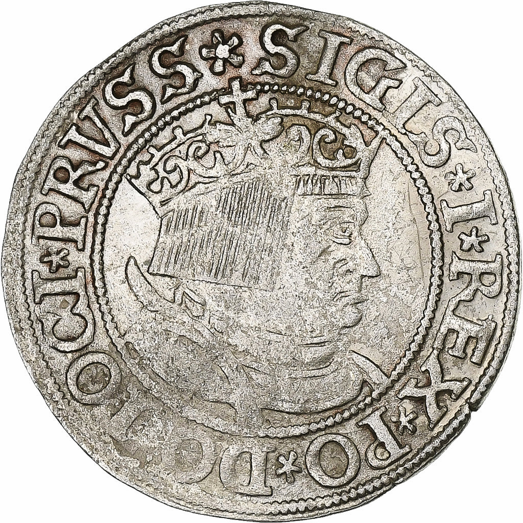 Poland, Sigismund I, Grosz, 1533, Toruń, Silver, AU(50-53)
