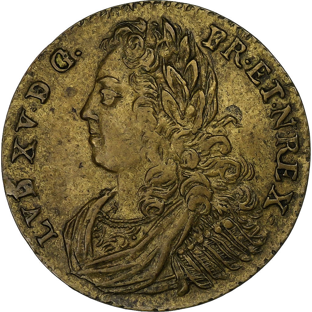France, Nuremberg token, Louis XV, n.d., Brass, AU(50-53)
