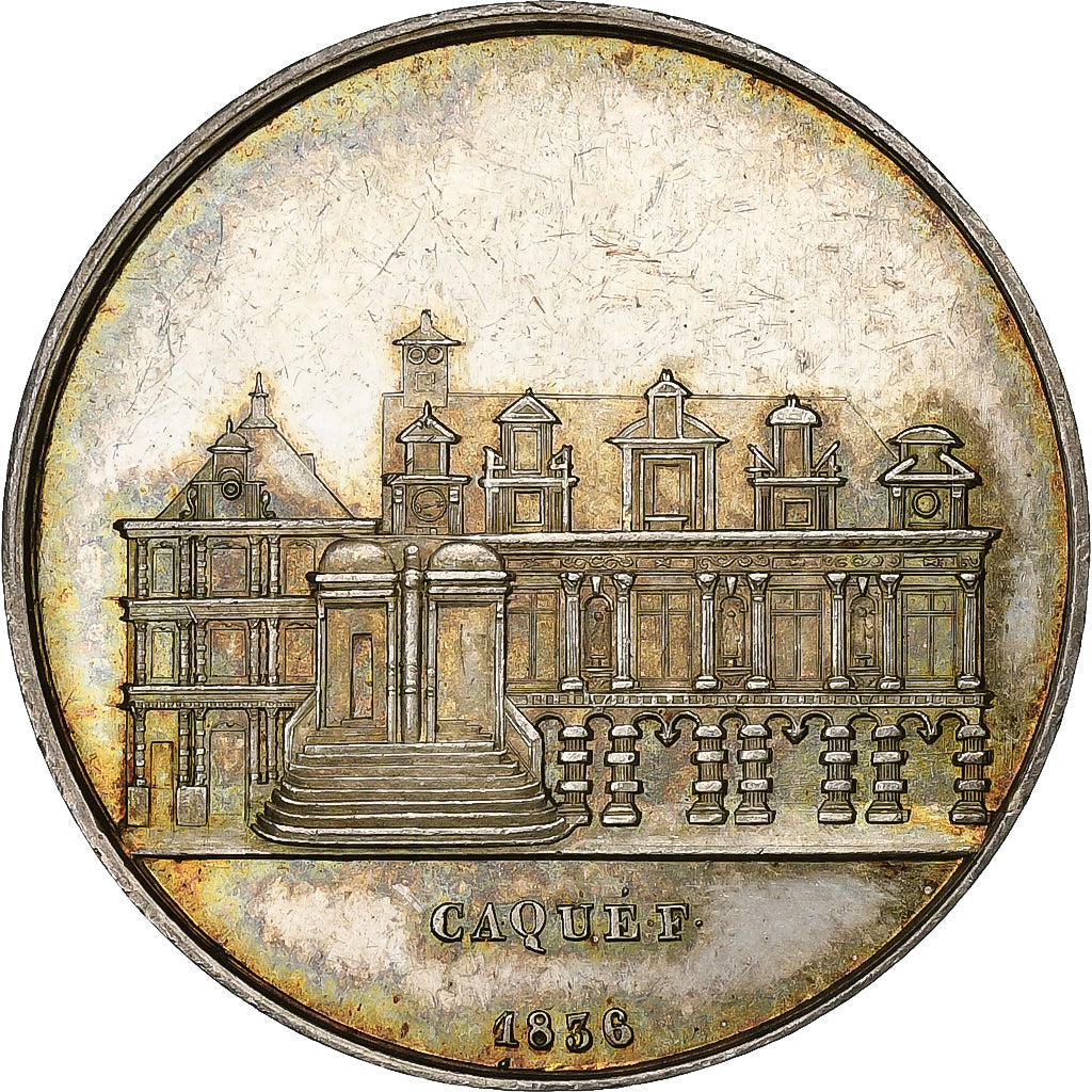 France, Token, Conseil Municipal de La Rochelle, 1836, Silver, AU(55-58)