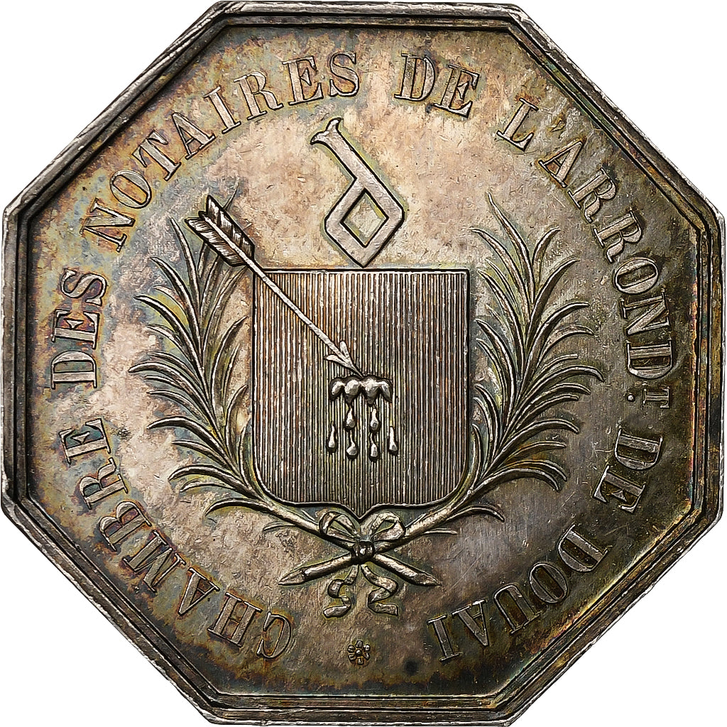 Francja, Token, Chambre des Notaires de l'Arrondissement de Douai, AN 9, Srebro