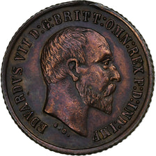 Royaume-Uni, Jeton, Edward VII, Sovereign imitation, 1907, Cuivre, SUP