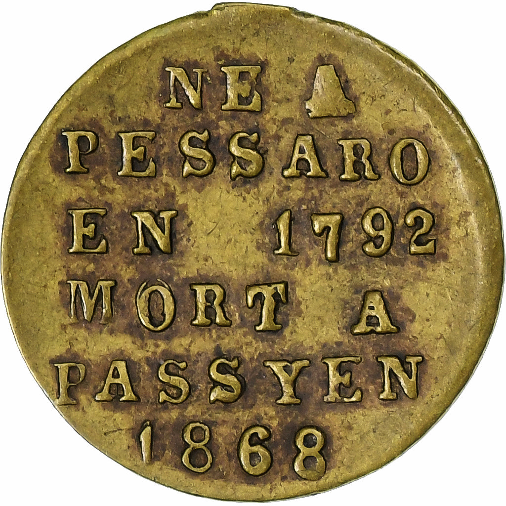 Italy, Medal, Gioachino Rossini, n.d., Brass, AU(50-53)
