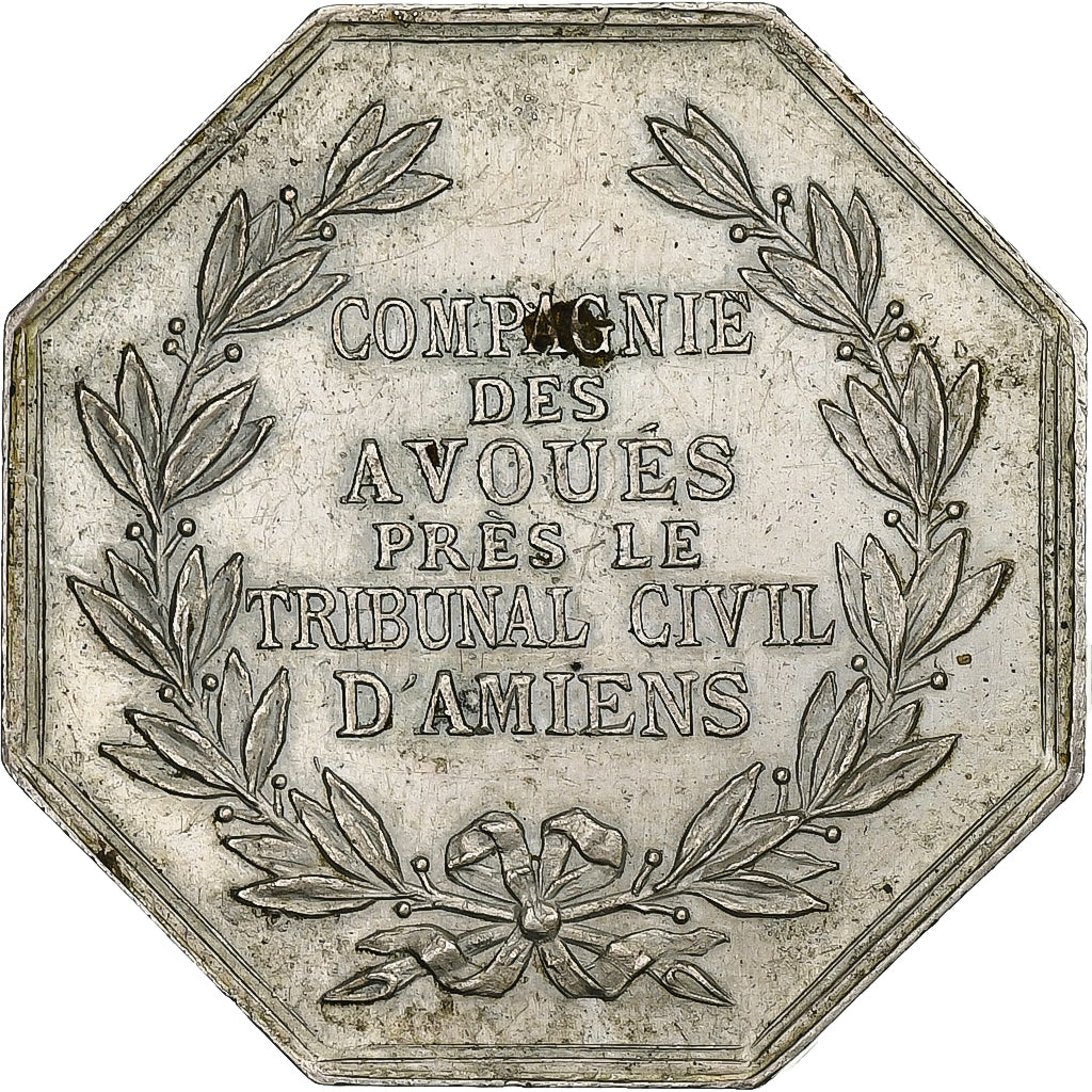 Frankrijk, Token, Avoués près le tribunal civil d'Amiens, n.d., Zilver, PR