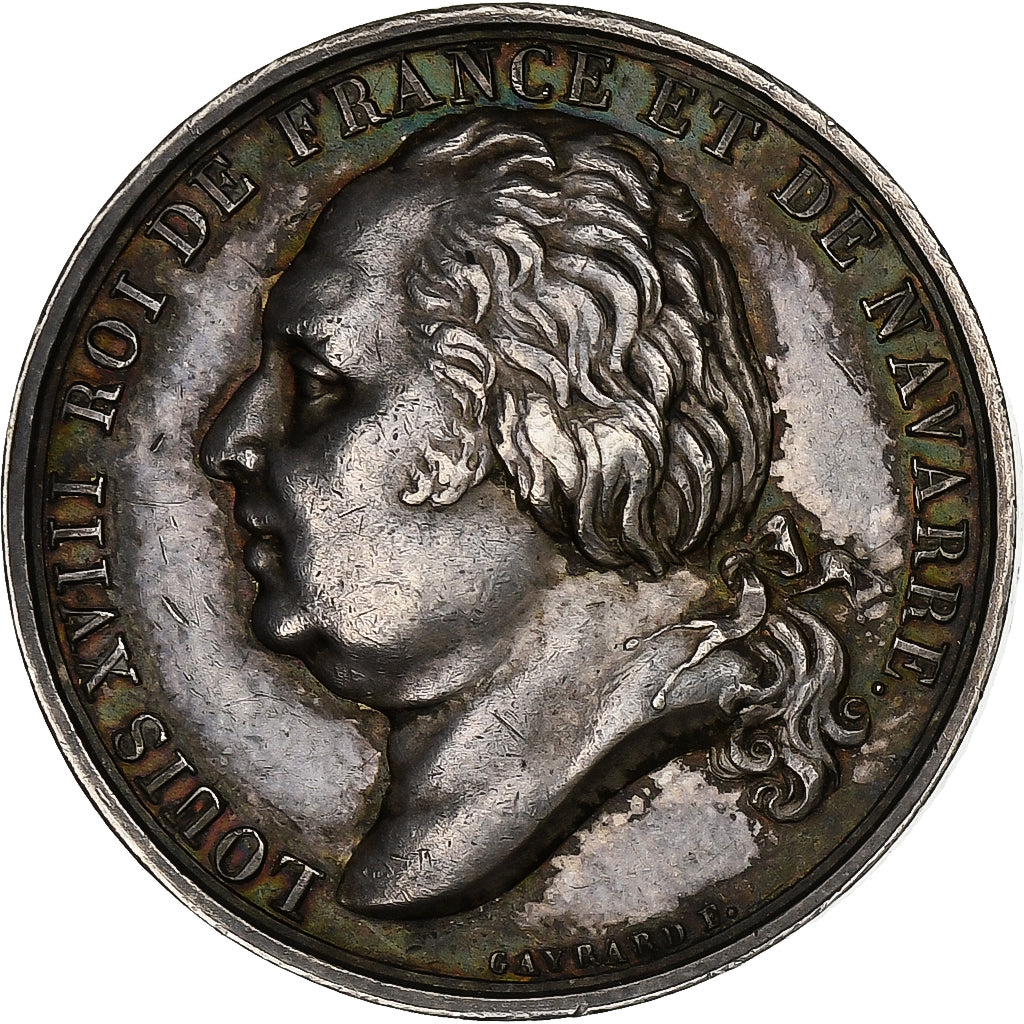 France, Token, Chambre des avoués de Neufchatel, 1820, Silver, AU(55-58)