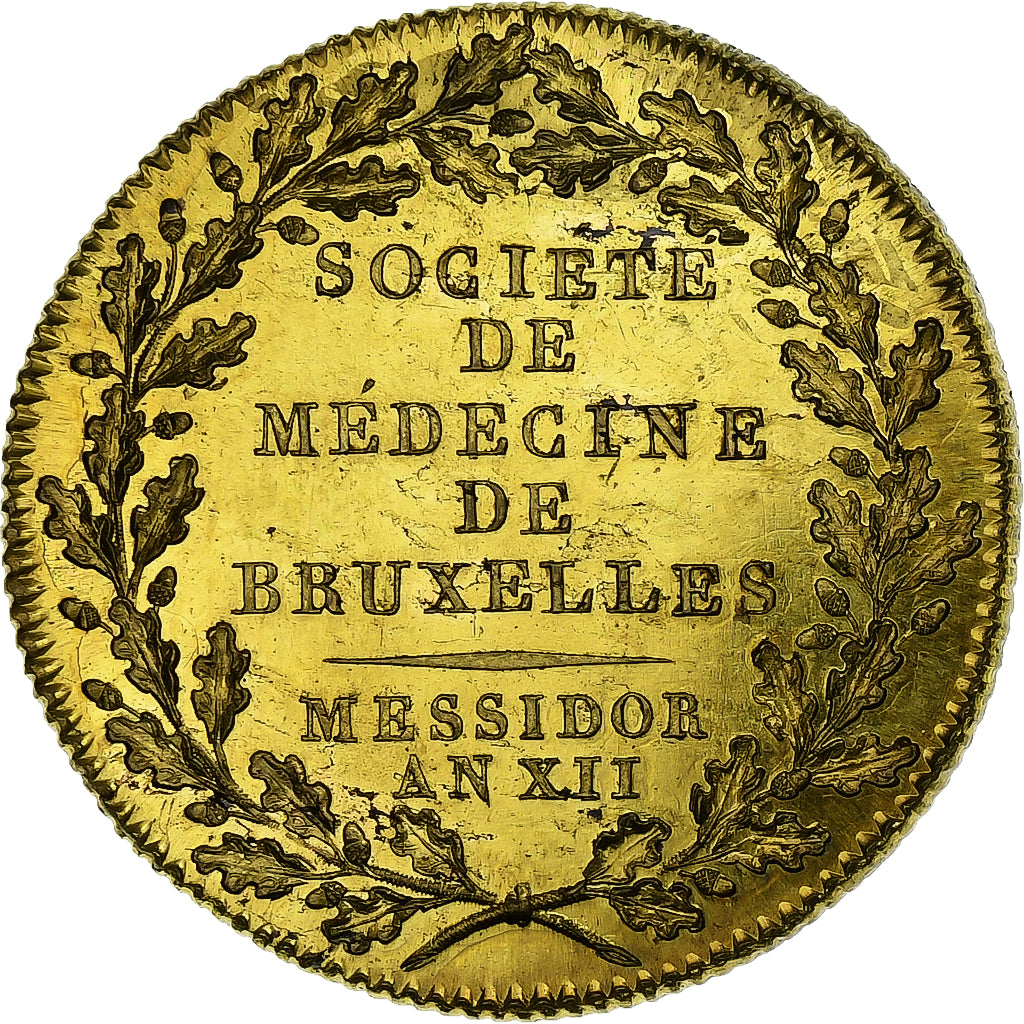 Belgio, medaglia, Andreas Vesalius, An XII, Rame dorato, SPL-