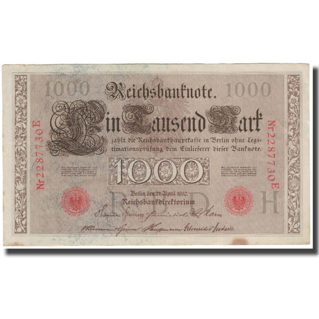 Banconote, Germania, 1000 Mark, 1910-04-21, KM:44b, BB