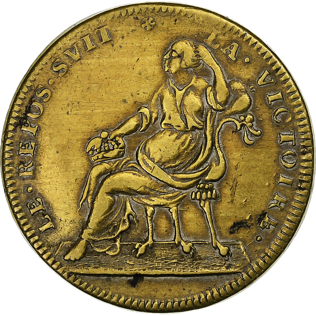 France, Jeton, Louis XIV, Paix de Ratisbonne, n.d., Laiton, TTB+