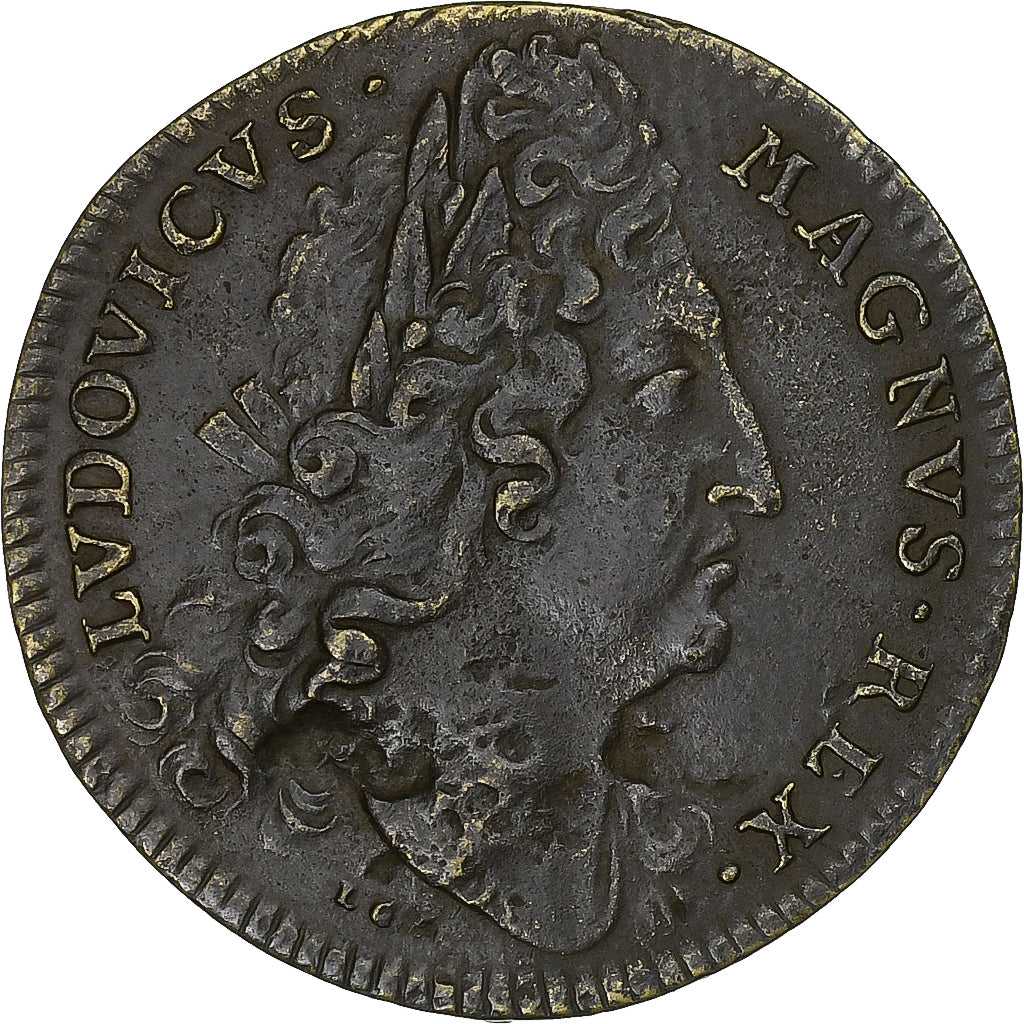 France, Token, Louis XIV, Extraordinaire des Guerres, n.d., Brass, AU(50-53)