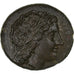 Sicily, Hiketas II, Litra, 287-278 BC, Syracuse, Bronze, AU(55-58), HGC:2-1449