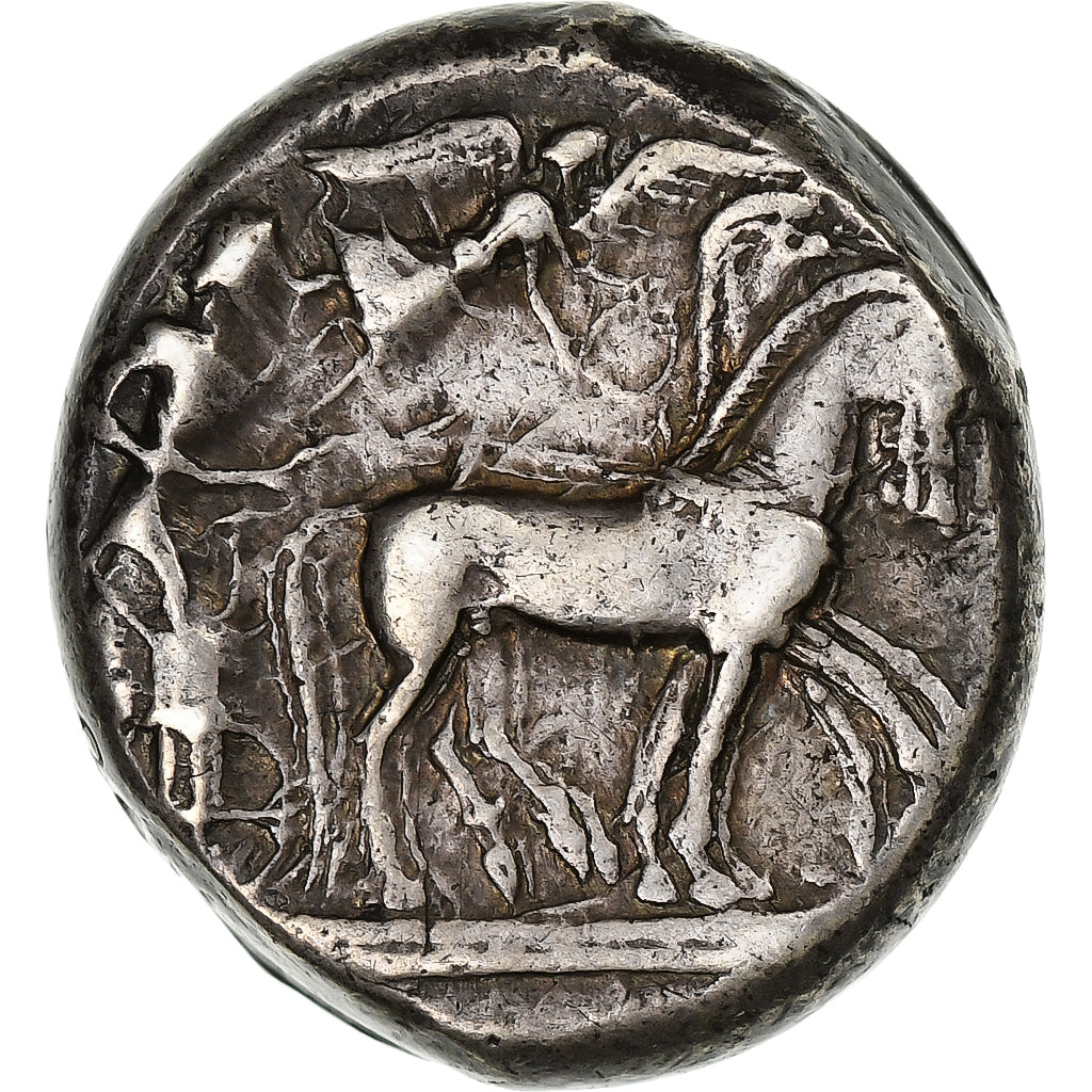 Sycylia, Hieron I, Tetradrachm, 478-466 BC, Syracuse, Srebro, EF(40-45)