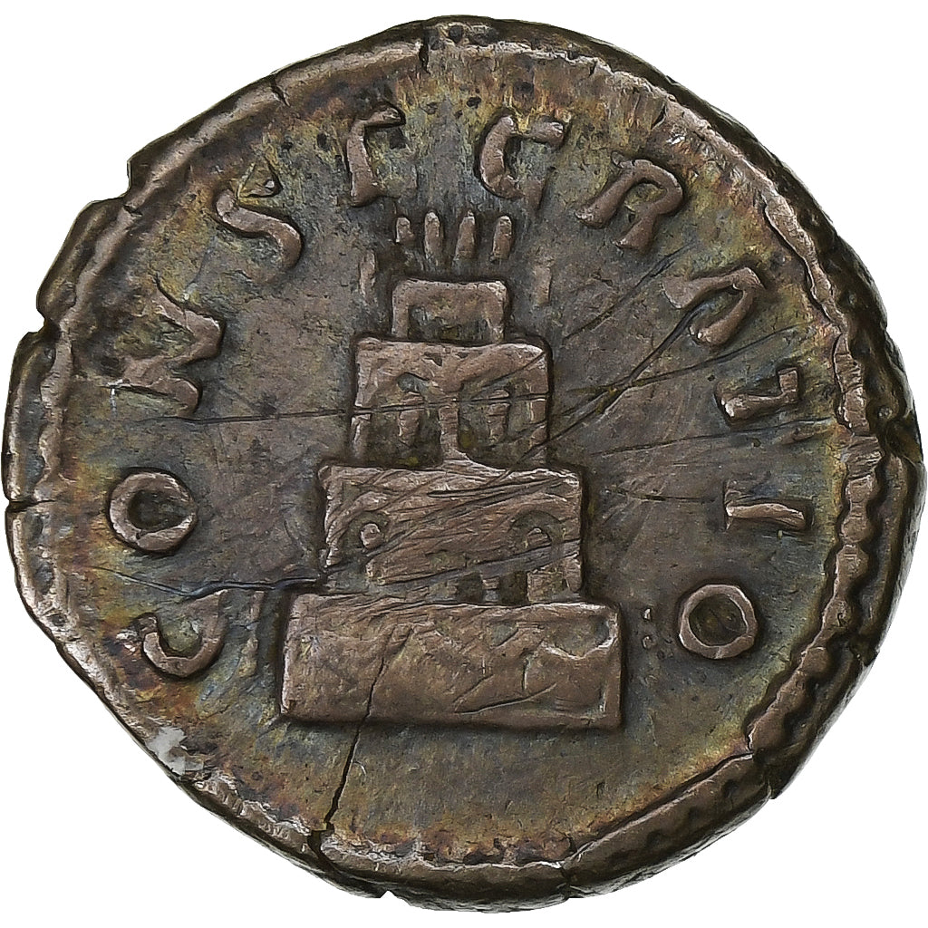 Divus Antoninus Pius, Denarius, 161, Rome, Silver, AU(50-53), RIC:436