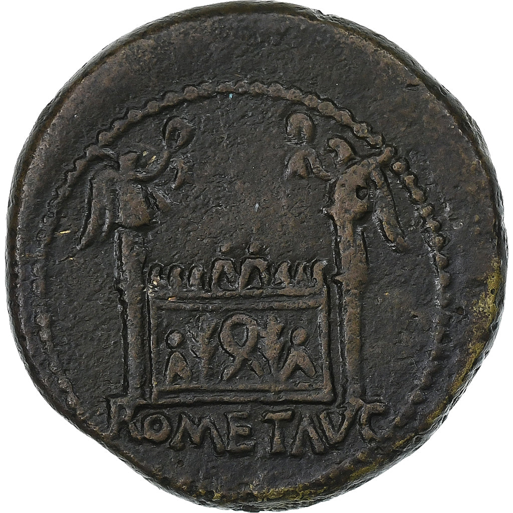Augustus, Semis, 9-14, Lugdunum, Bronze, EF(40-45), RIC:234