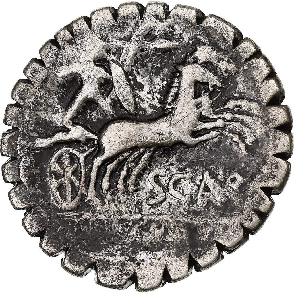 Aurelia, Domitia, Licinia, Denarius Serratus, 118 BC, Narbo, Silver, VF(30-35)