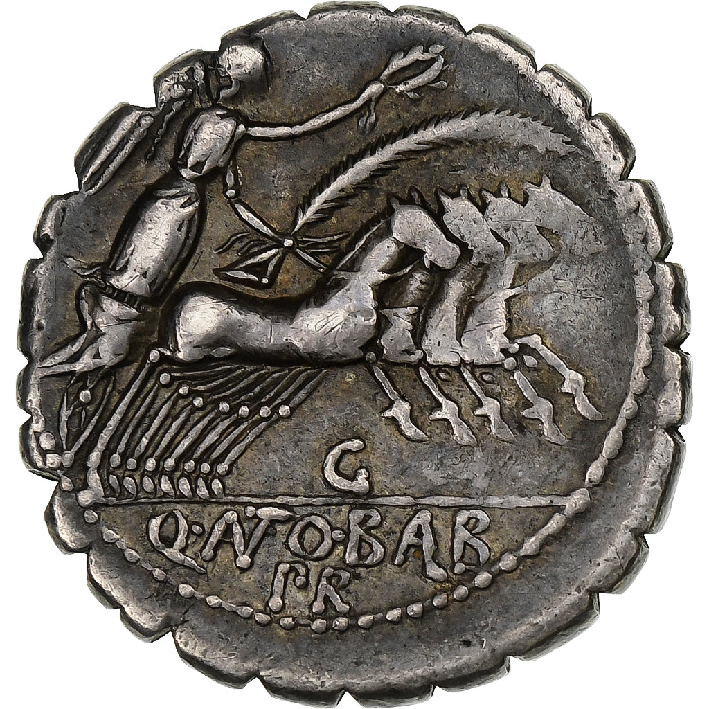 Antonia, Denarius Serratus, 83-82 BC, Rome, Argento, BB+, Crawford:364/1d