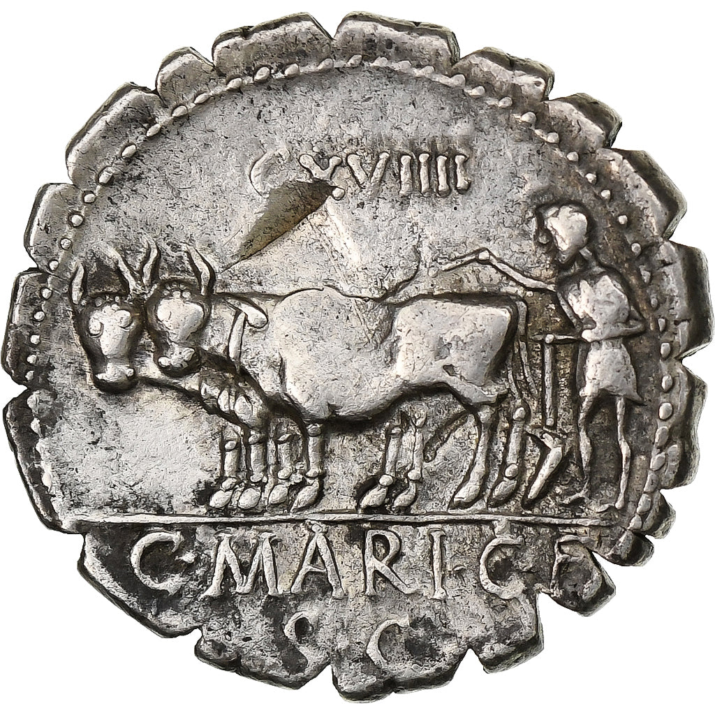 Maria, Denarius Serratus, 81 BC, Rome, Plata, MBC+, Crawford:378/1c