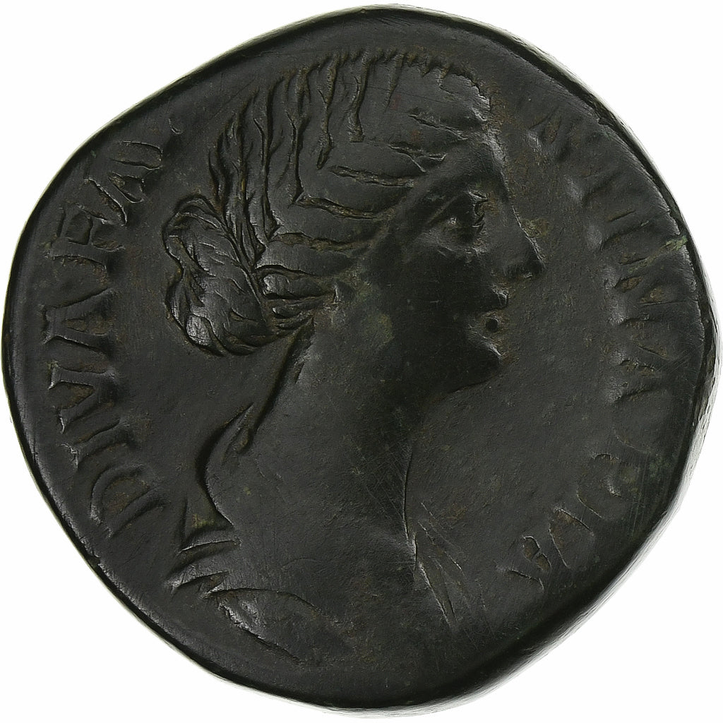 Diva Faustina II, Sesterzio, 176-180, Rome, Bronzo, MB+, RIC:1715