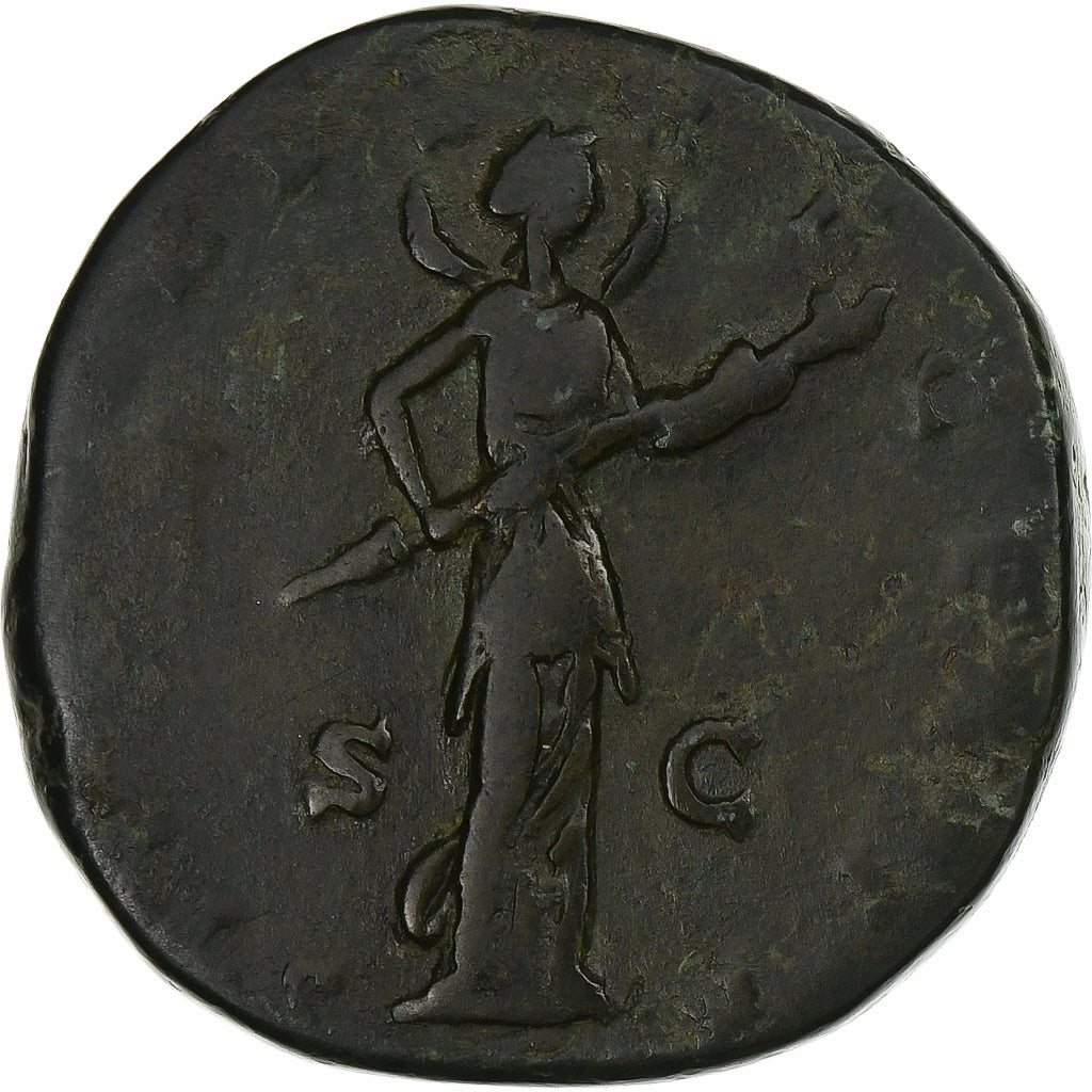 Diva Faustina II, Sesterzio, 176-180, Rome, Bronzo, MB+, RIC:1715