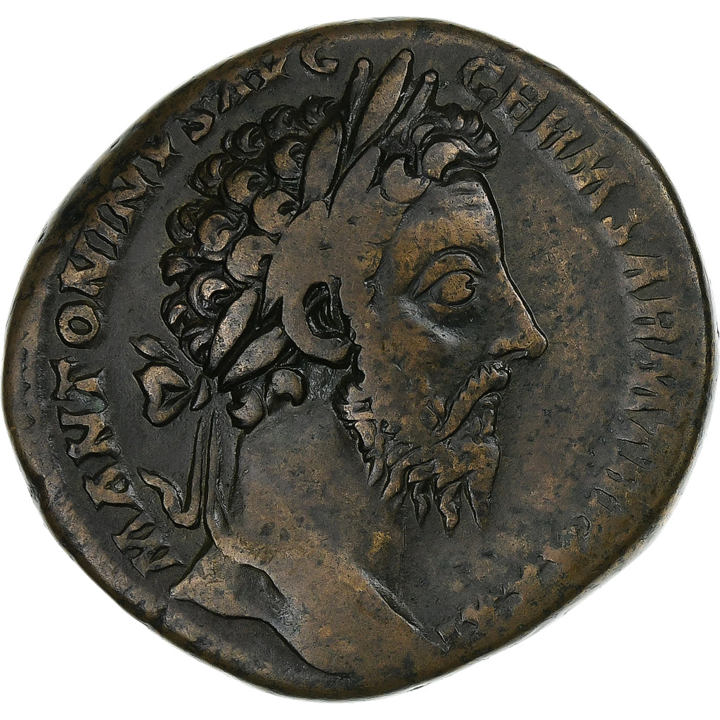 Marcus Aurelius, Sesterzio, 176-177, Rome, Bronzo, BB, RIC:1184