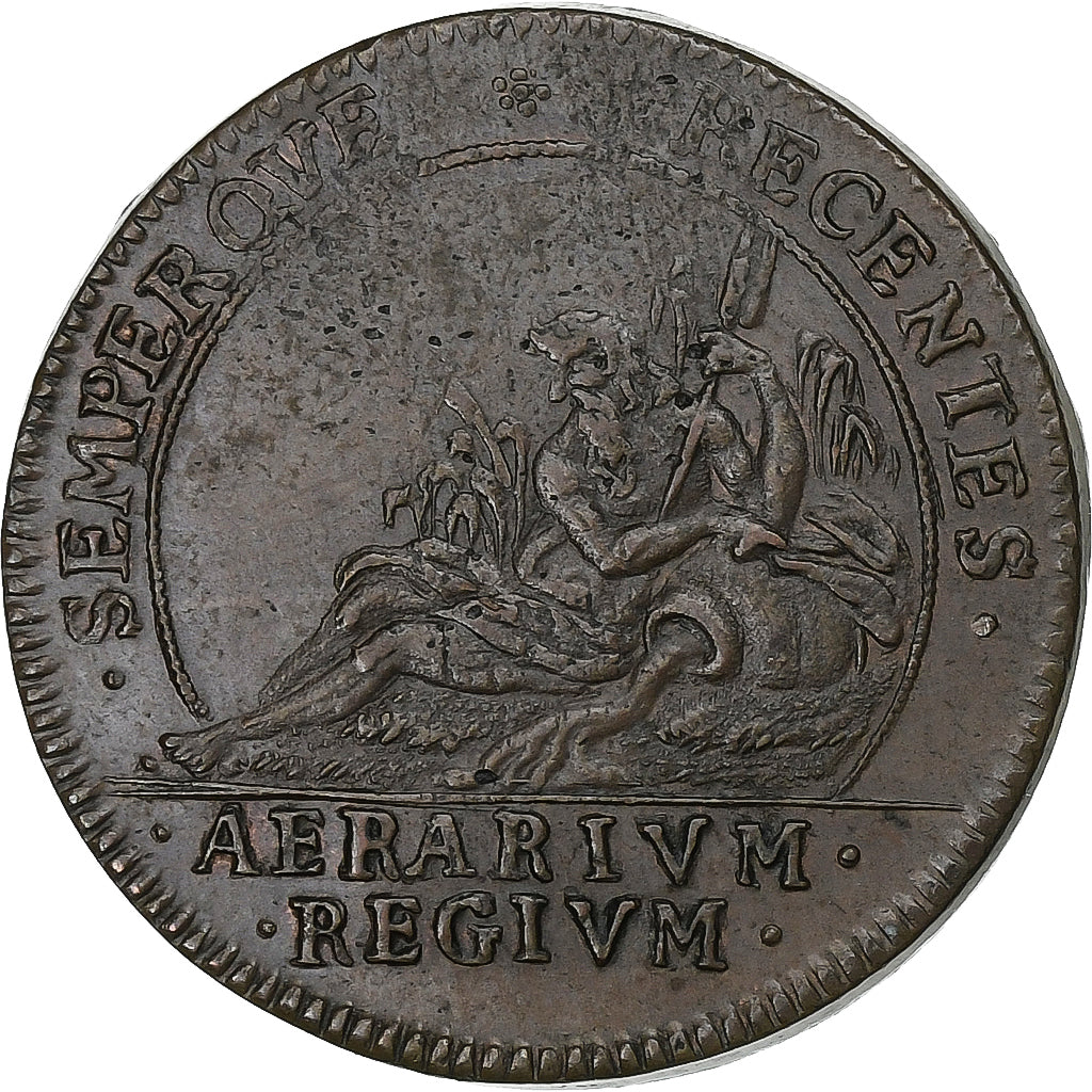 France, Jeton, Louis XIV, Trésor Royal, n.d., Cuivre, SUP, Feuardent:1909