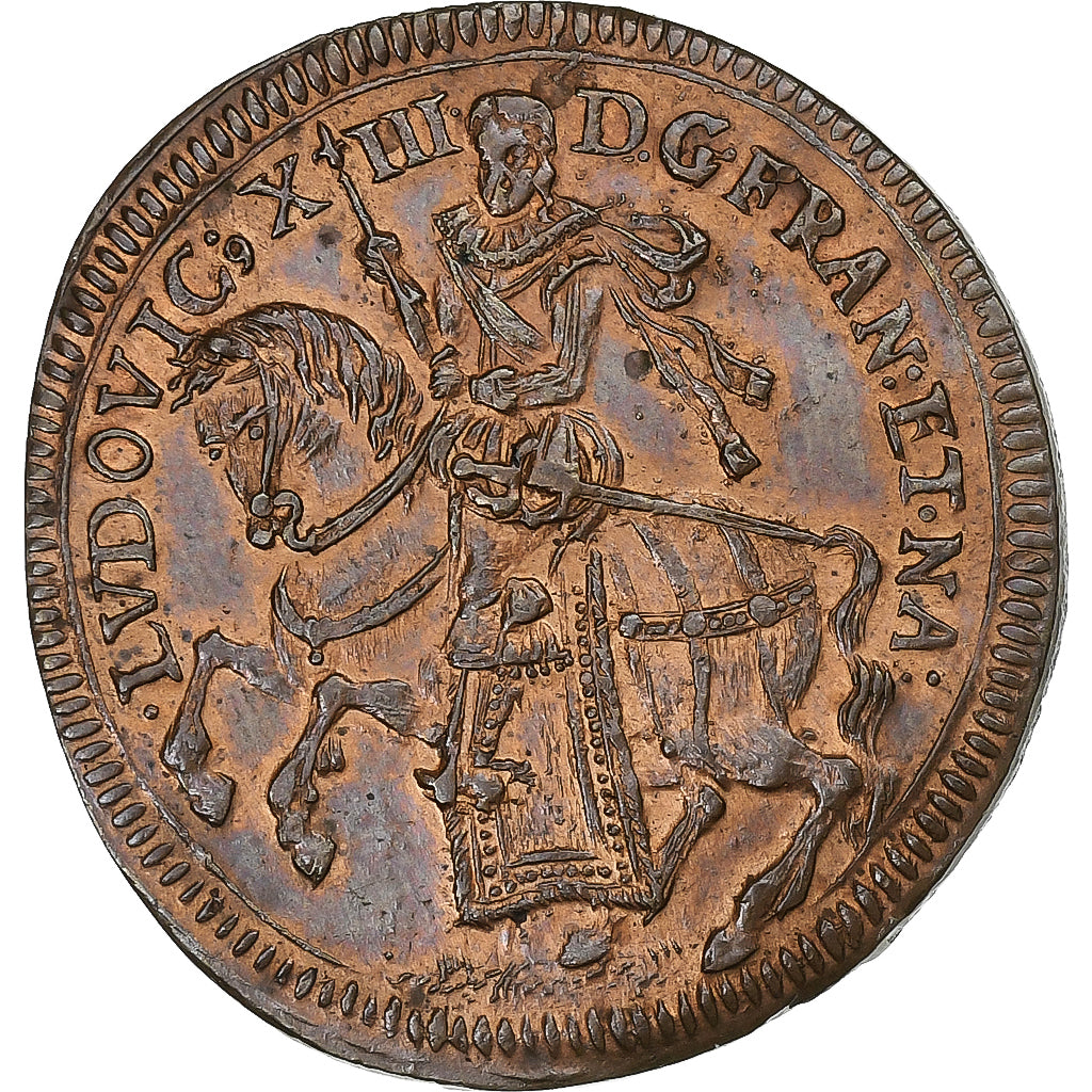 France, Token, Louis XIII, n.d., Copper, AU(55-58)