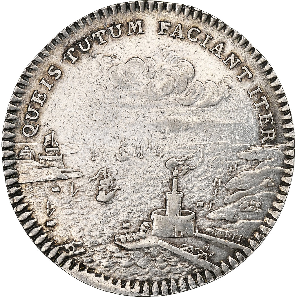 France, Token, Chambre du commerce de Picardie, 1761, Silver, AU(50-53)