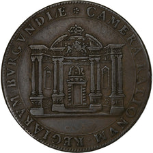 France, Token, Louis XIV, Chambre des Comptes de Dijon, 1649, Copper, EF(40-45)