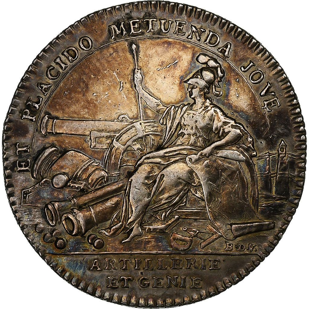 Francia, zeton, Louis XV, Artillerie et Génie, n.d., Plata, EBC
