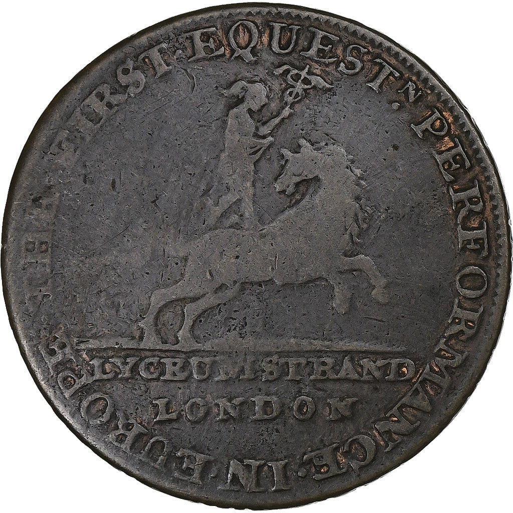 United Kingdom, 1/2 Penny, Lyceum theatre, n.d., Copper, VF(30-35)