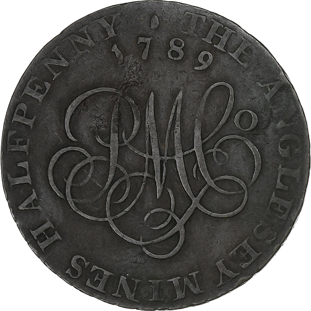 United Kingdom, Halfpenny Token, Anglesey Mines, 1789, Copper, EF(40-45)