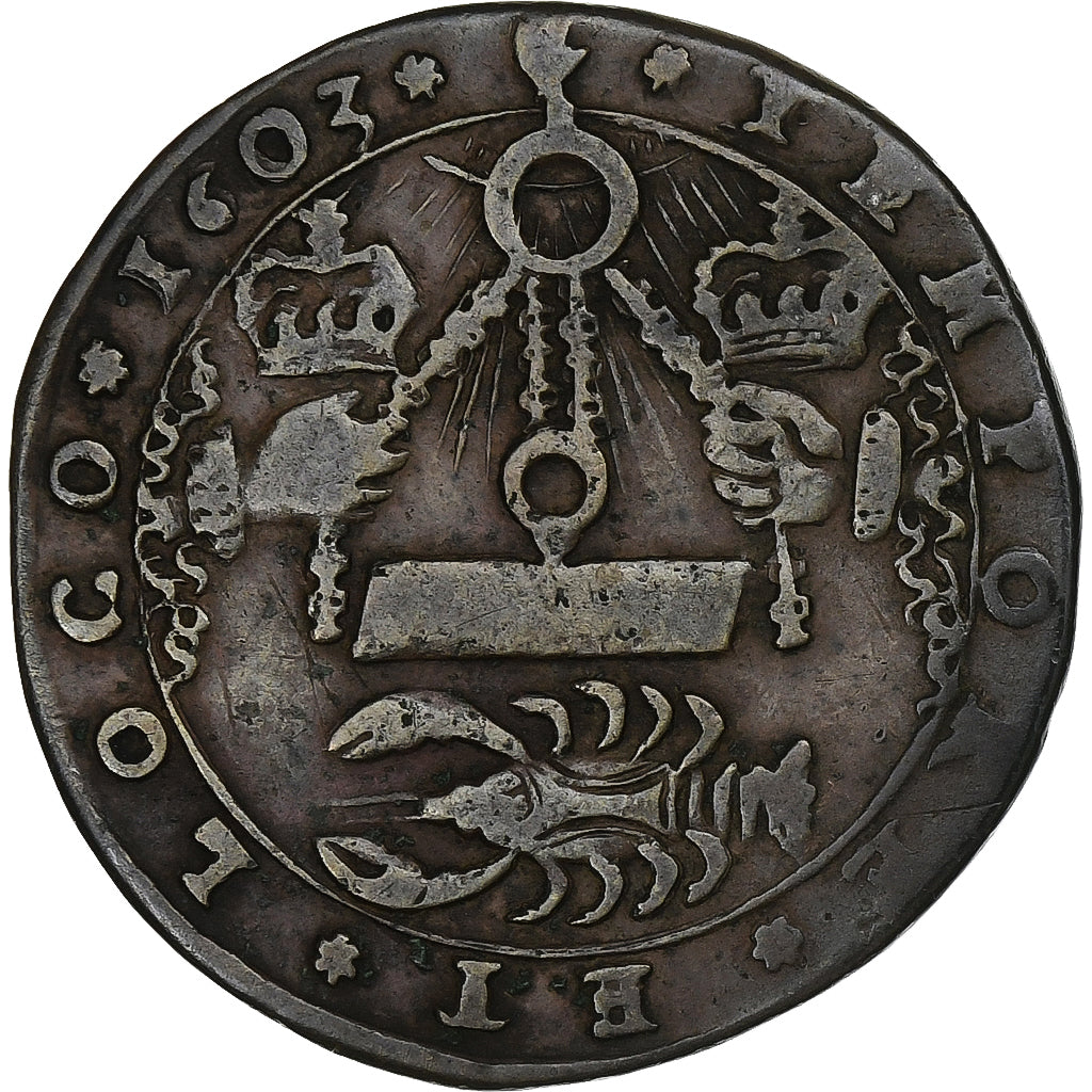 Belgia, Token, Siège d'Ostende, 1603, Miedź, EF(40-45)