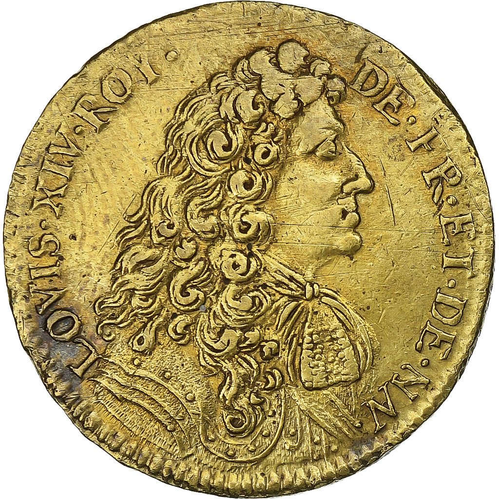 Francja, Token, Louis XIV, Flandre Française, Nimègue, 1679, Mosiądz