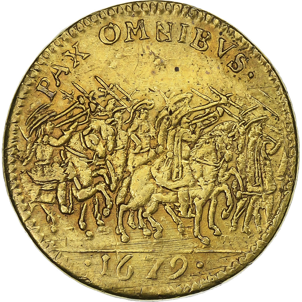 Francja, Token, Louis XIV, Flandre Française, Nimègue, 1679, Mosiądz