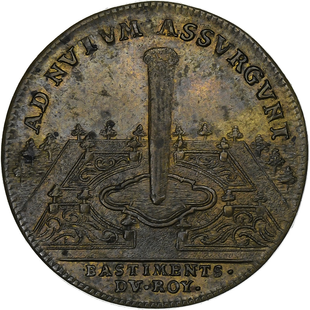 Frankreich, betaalpenning, Louis XIV, Bâtiments du roi, n.d., Messing, VZ