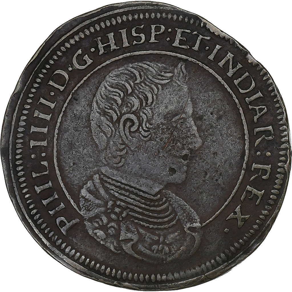 Hiszpania niderlandzka, Token, Philip IV, n.d., Miedź, EF(40-45)