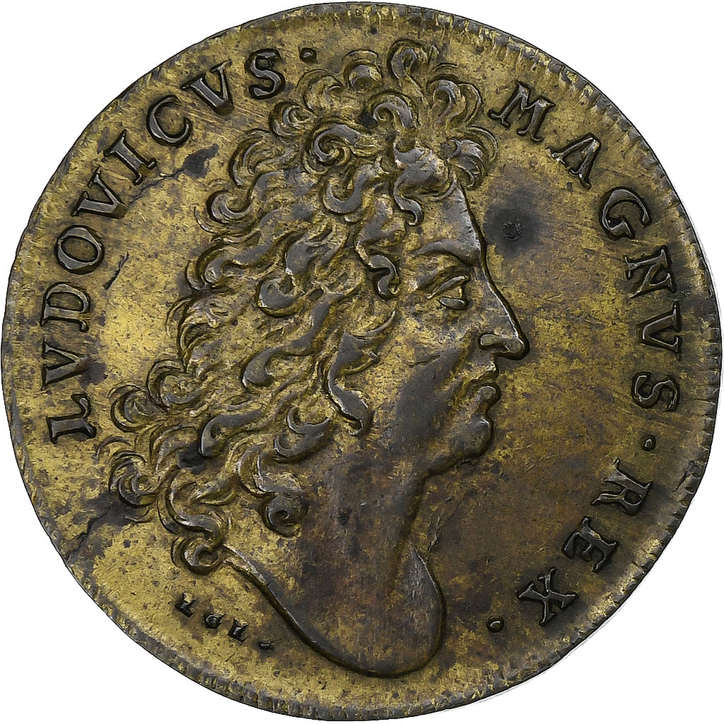 Francja, Token, Louis XIV, Trésor Royal, n.d., Mosiądz, AU(50-53)