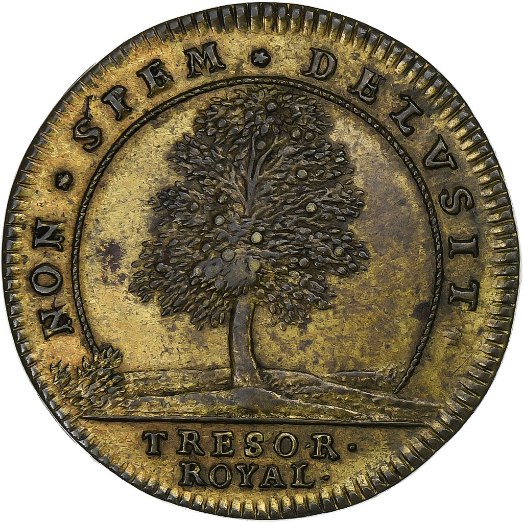 Francja, Token, Louis XIV, Trésor Royal, n.d., Mosiądz, AU(50-53)