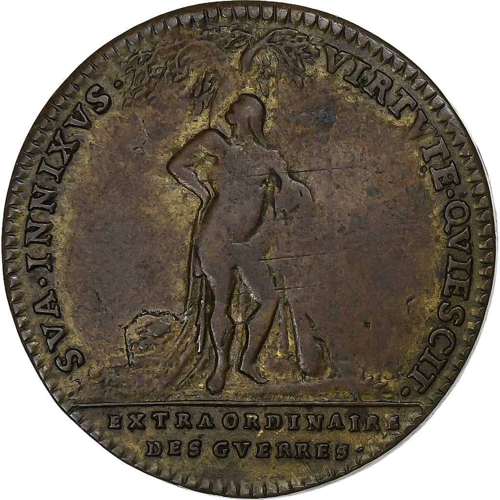 França, Token, Louis XIV, Extraordinaire des Guerres, n.d., Cobre, EF(40-45)