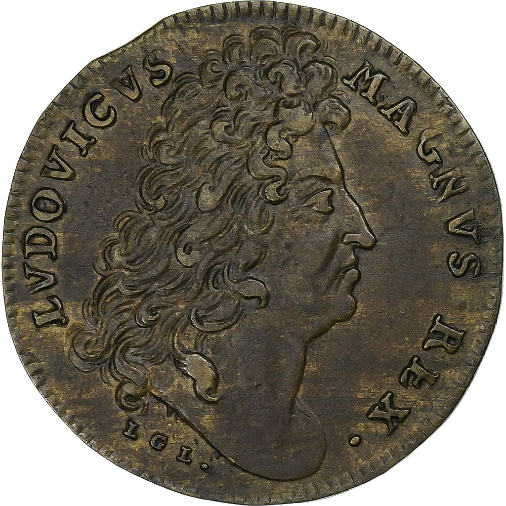 France, Token, Louis XIV, Bâtiments du roi, n.d., Copper, EF(40-45)