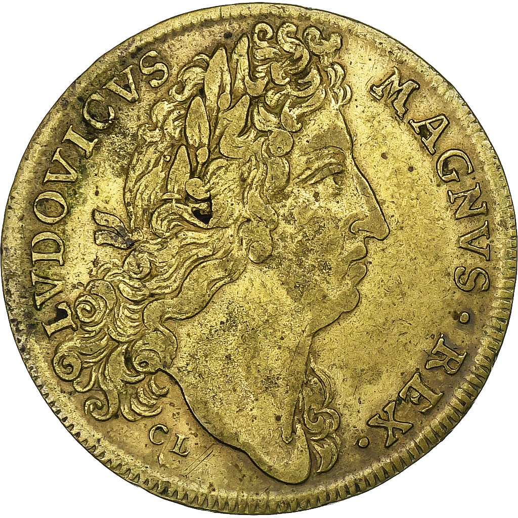 France, Token, Louis XIV, Bâtiments du roi, n.d. (1696), Brass, AU(55-58)