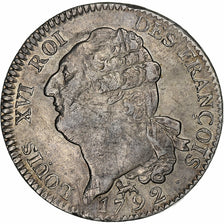 France, Louis XVI, Ecu de 6 Livres, 1792 / AN 4, Paris, Variété, Argent, TTB+