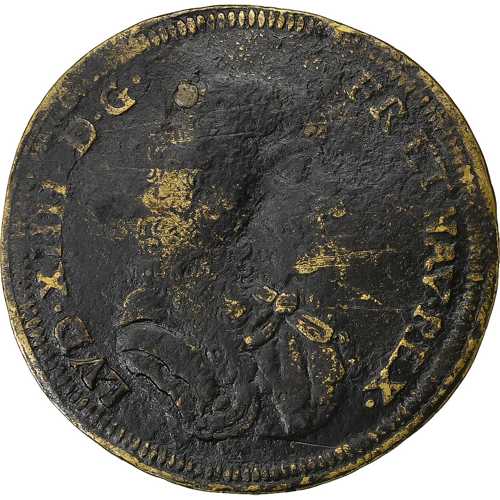 França, Nuremberg token, Louis XIV, Nuremberg, Conrad Lauffers, n.d., Latão
