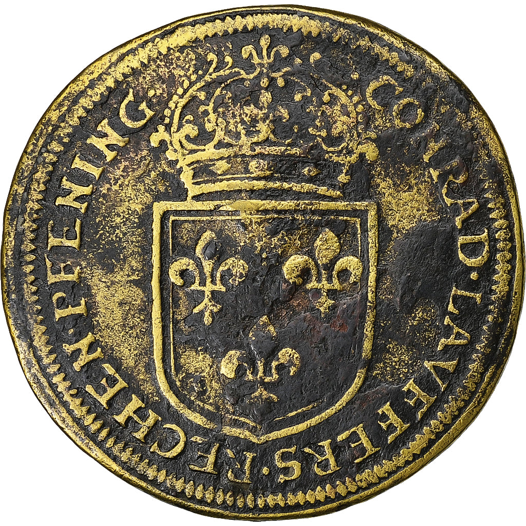 França, Nuremberg token, Louis XIV, Nuremberg, Conrad Lauffers, n.d., Latão