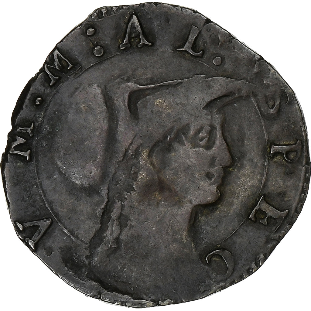 Duchy of Parma, Alessandro Farnese, Parpagliola, 1586-1592, Parma, Copper