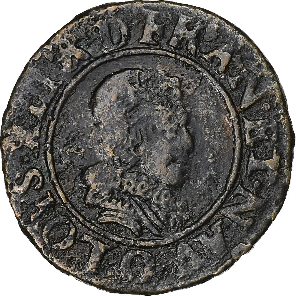 Frankrijk, Louis XIII, Double Tournois, 1626, Riom, Koper, FR+, CGKL:426